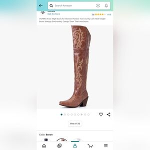 Over the knee cowboy boots